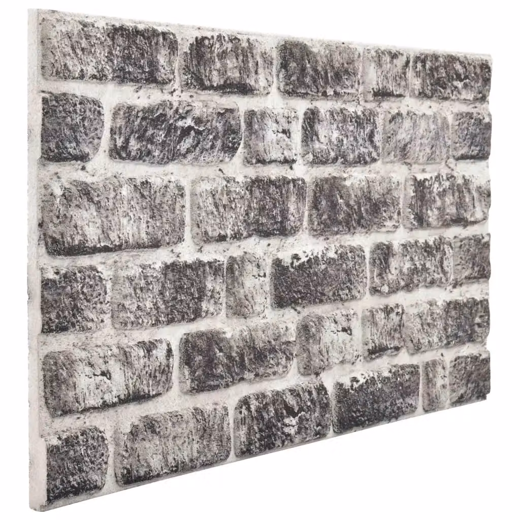 Set di 10 pannelli da parete in polistirolo DESIGN IN, colori Grigio Scuro e Bianco, L: 100 cm, H: 50 cm, Spessore: 2 cm – 2