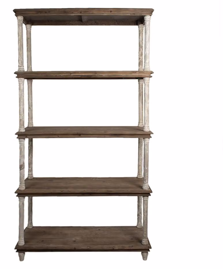Libreria Clayre & Eef 110x40x210 cm Legno bianco