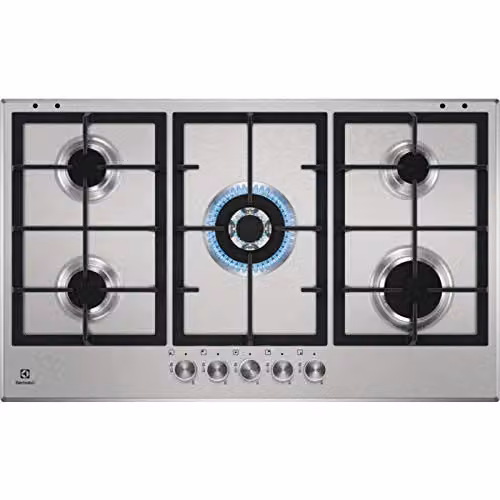 Electrolux KGS9536SX - Piano cottura a gas, N° 5 Fuochi, da 90 cm, colore Inox
