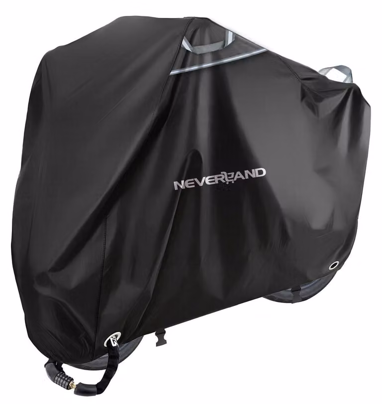 Telo protettivo per motociclette, resistente alle intemperie, impermeabile, adatto per l'uso invernale, 220x95x110 cm, colore nero