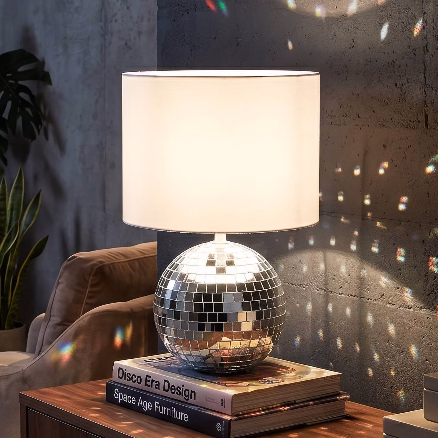 Reality Leuchten Lampada da tavolo Glitza, Cromo / Argento, Soggiorno / Sala da pranzo, Plastica, Moderno, Lampada da tavolo
