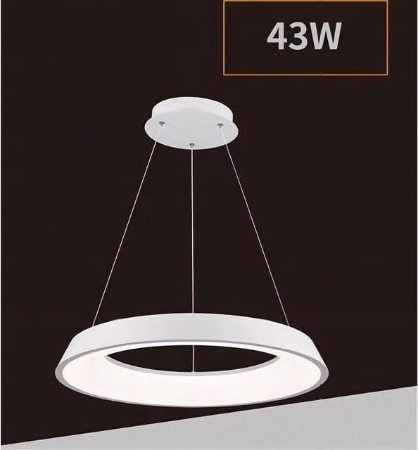 Trade Shop Lampadario LED Ultra Moderno A71-3C Bianco con Tre Colorazioni di Luce, Dimmerabile e Altezza Regolabile – 1