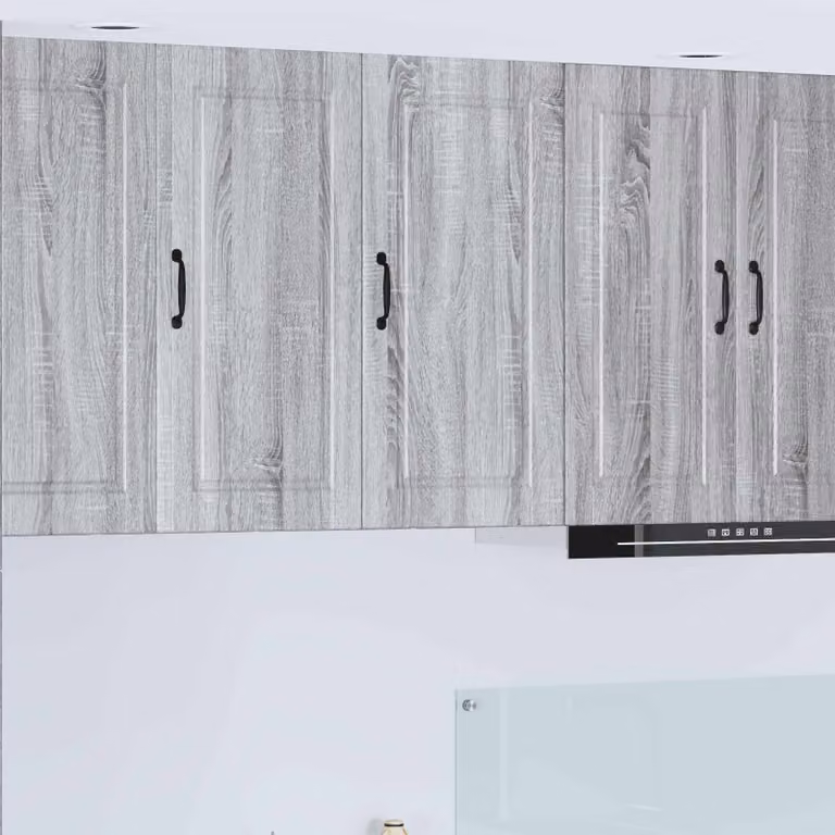 vidaXL Armadietto a muro PORTO moderno Grigio Sonoma con ante a battente e ripiani interni L/P/H: 40 x 31 x 80 cm