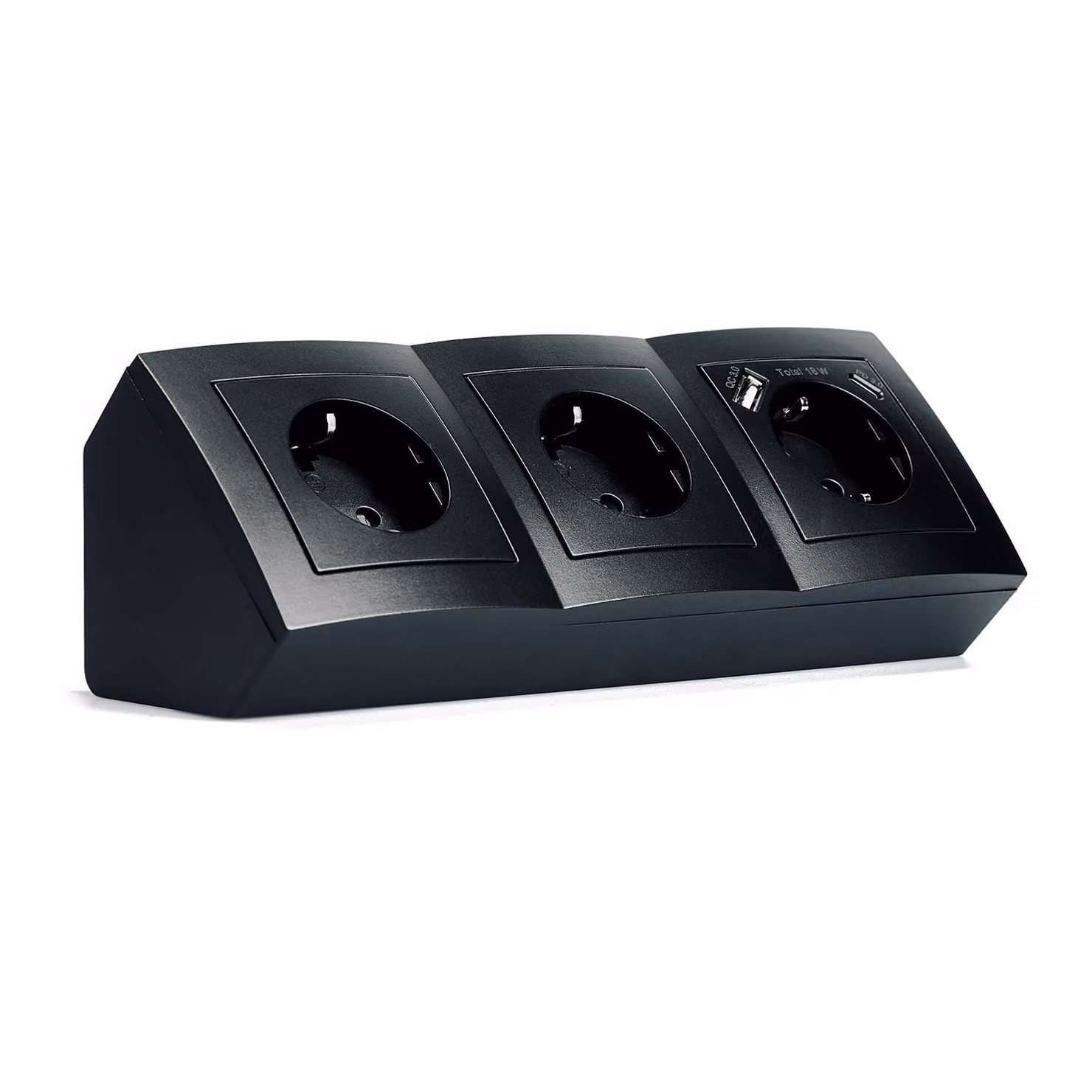 Blocco prese MC POWER "Flair" Prese sottobanco Presa a 3 prese + USB-C/A