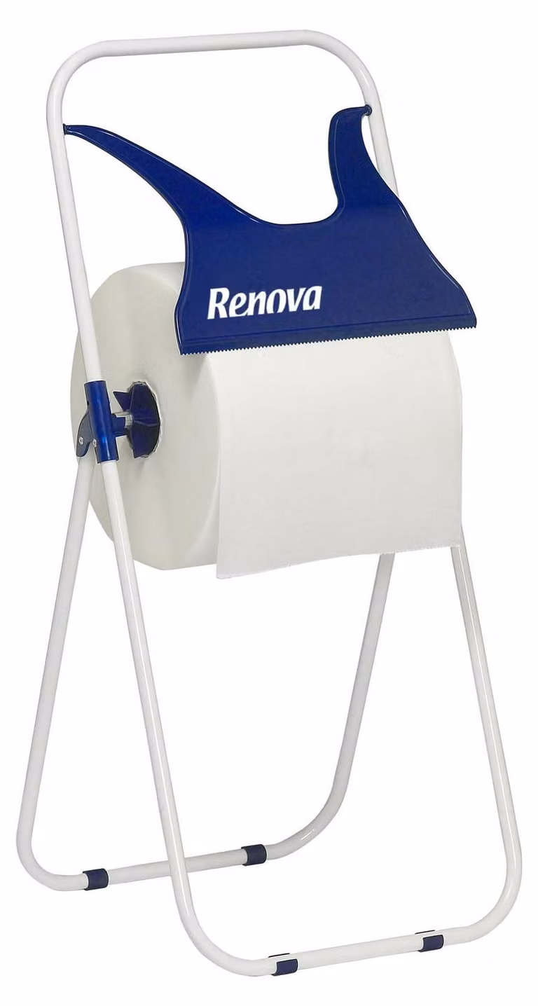 Supporto per bobine, in metallo, capacità 300x330 mm, colore bianco e blu