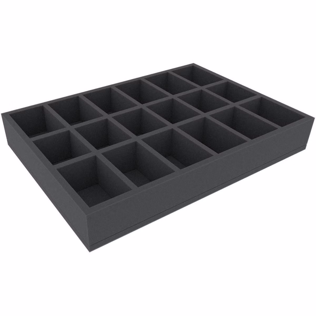 Inserto in schiuma 420x300x60 mm con 18 scomparti per scatole di giochi da tavolo