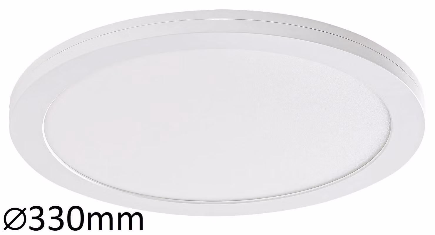 Rabalux 1490 Sonnet faretto da soffitto, 30W, 4000K, 2800lm, bianco, rotondo, bianco neutro, funzionale, ø330mm