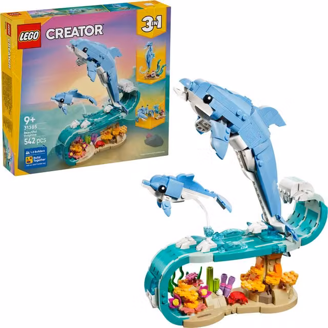 Lego Creator 3 in 1 Meravigliosi Delfini Blu 31385 con 542 pezzi – 2