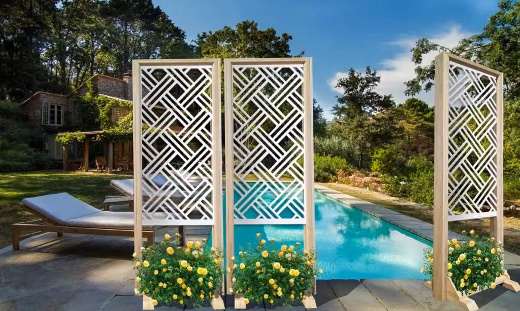 Signorbit CLASSIC D Separè Paravento modulabile in Legno e PVC Bianco L: 70 cm, H: 190 cm, P: 50 cm – 2