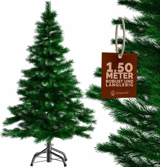 Albero di Natale artificiale Casaria verde da tavolo, Altezza: 150 cm