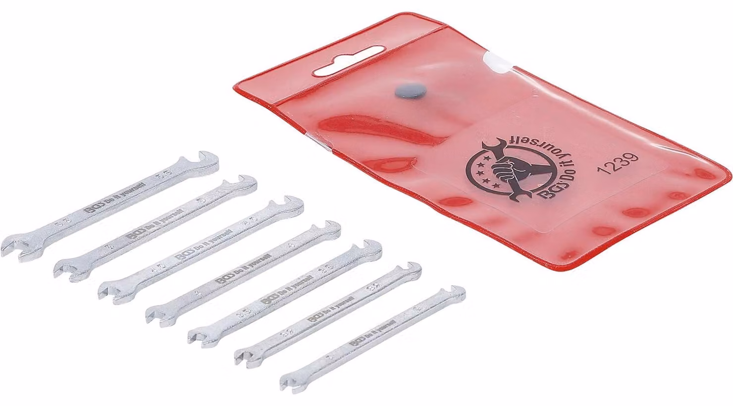 Set di chiavi a Esagono mini - 7 pezzi - Da 3 a 5,5 mm - Forgiate a caldo e cromate