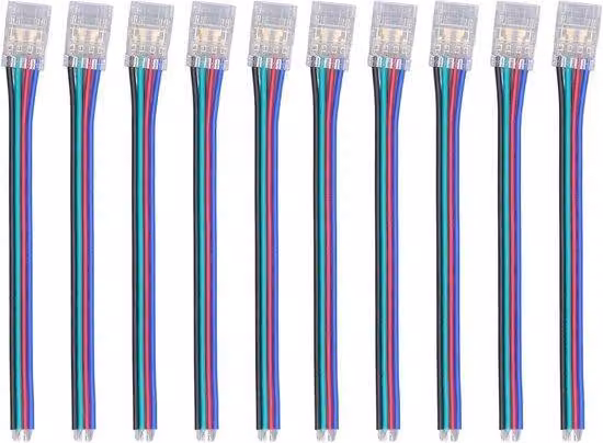 Kit di interruttori per strisce LED - 10 pezzi, 4 poli, 10 mm - Alta qualità