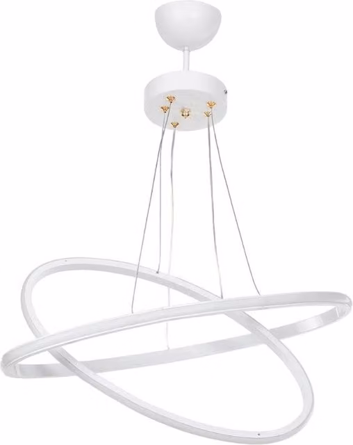 Lampada a sospensione Muso due anelli bianchi Led MDL4438 EFFEZ