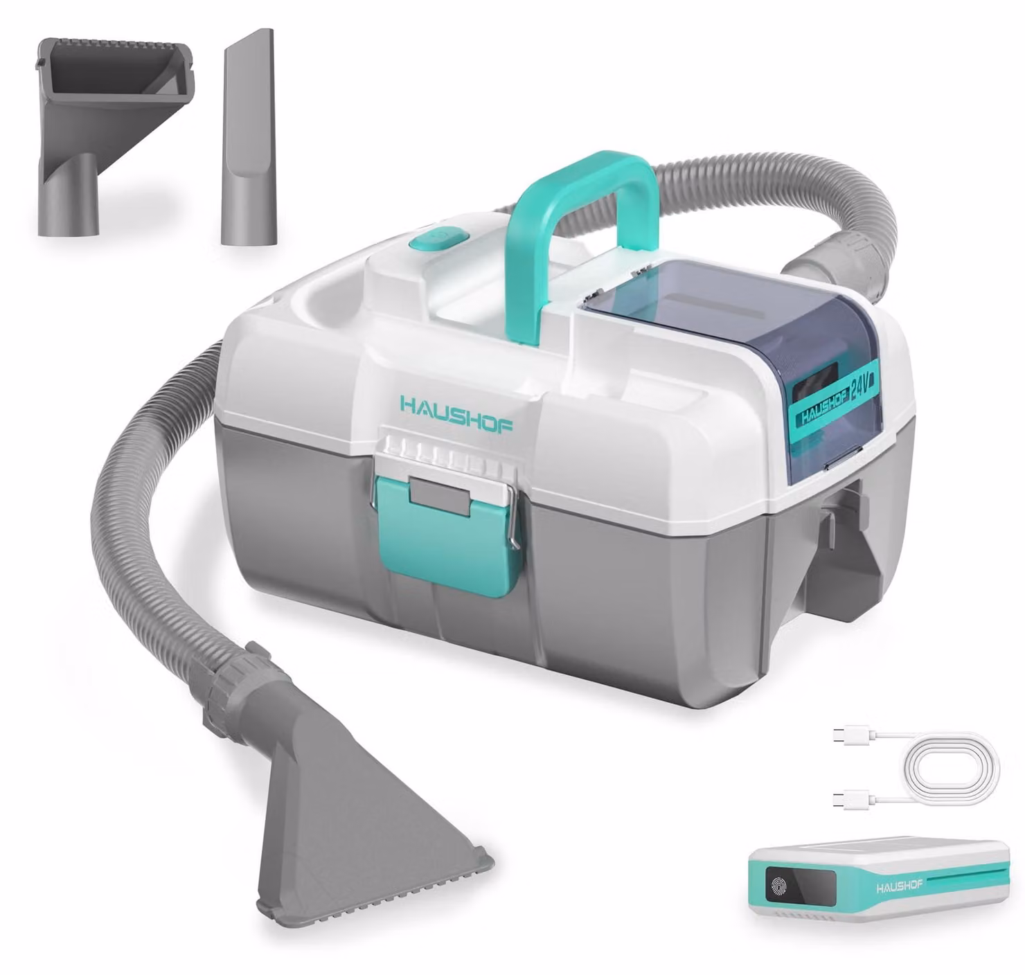 Aspirapolvere senza fili per superfici umide e asciutte, 24 V - 150 W, peso: 2,6 kg