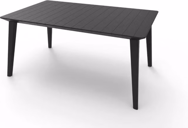 Tavolo da giardino moderno Keter Lima Grafite con effetto legno L/P/H: 157 x 98 x 74 cm