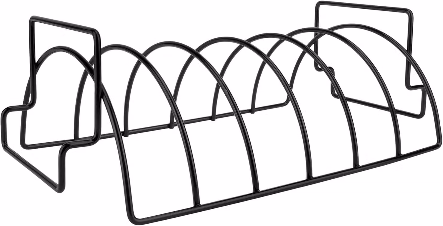 Grembiule per costine di metallo, reversibile, nero, per barbecue e giardino