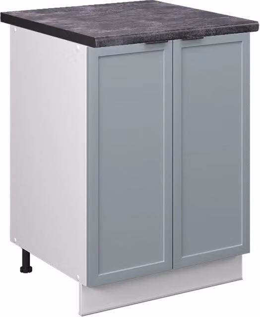 Mobiletto base cucina Fame-Line Blu-grigio chiaro/Bianco 60 cm, PL Antracite Vicco