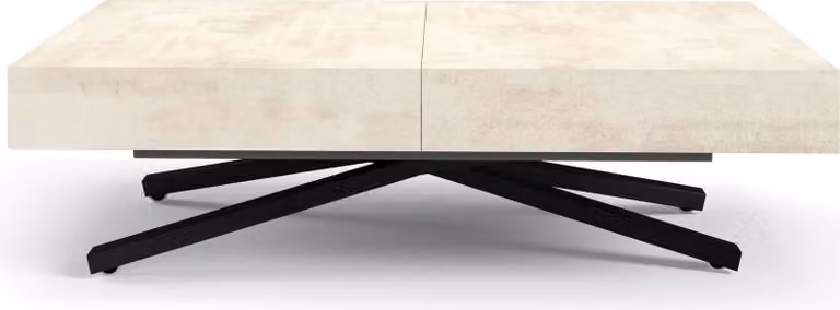FURNLUX Tavolino Sanna X White 80cm / Colore principale: Bianco / Dimensioni: 80 x 80 x 200 cm