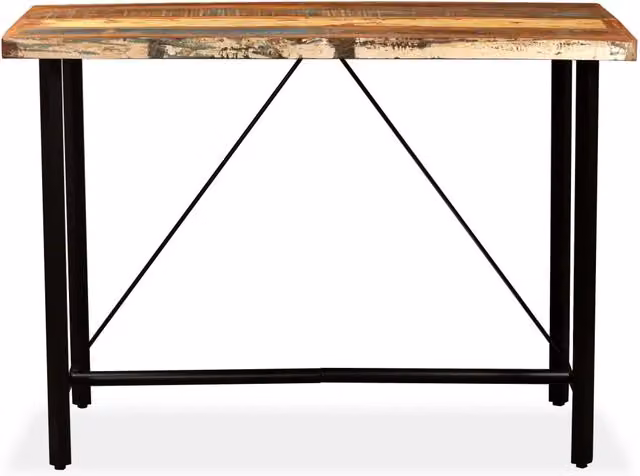 Tavolino da Bar-Tavolino da soggiorno-Tavolo in Legno Massello di Recupero 150x70x107 cm