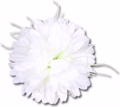 Fiore di crisantemo decorazione artificiale bianco 14cm