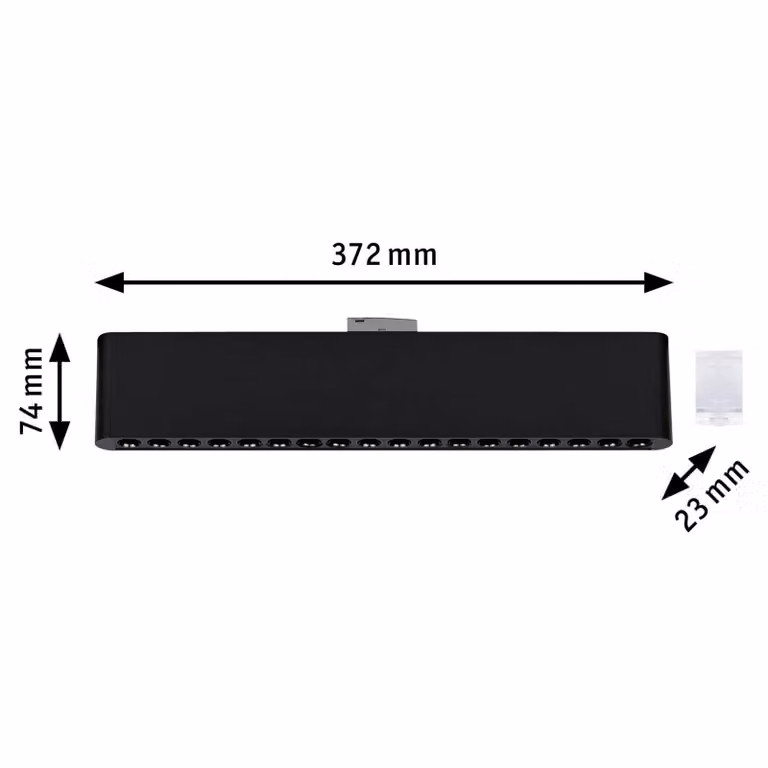 Paulmann Lampada da binario a LED URail Zelos, nera, 4.000 K, 37 cm dimmerabile, Nero, Soggiorno / Sala da pranzo, Alluminio, Moderno