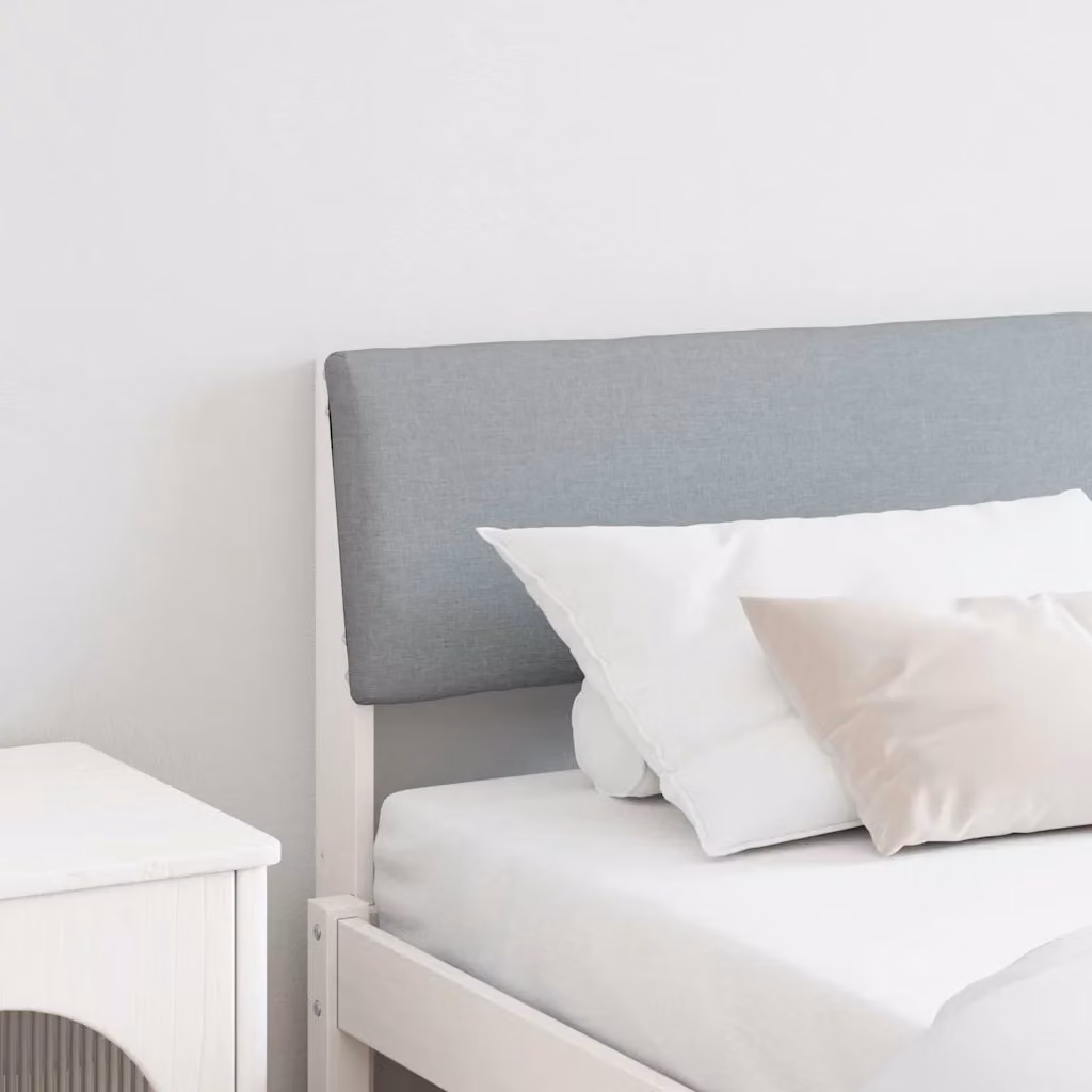 Testiera imbottita vidaXL in pino massello Grigio chiaro 180 cm