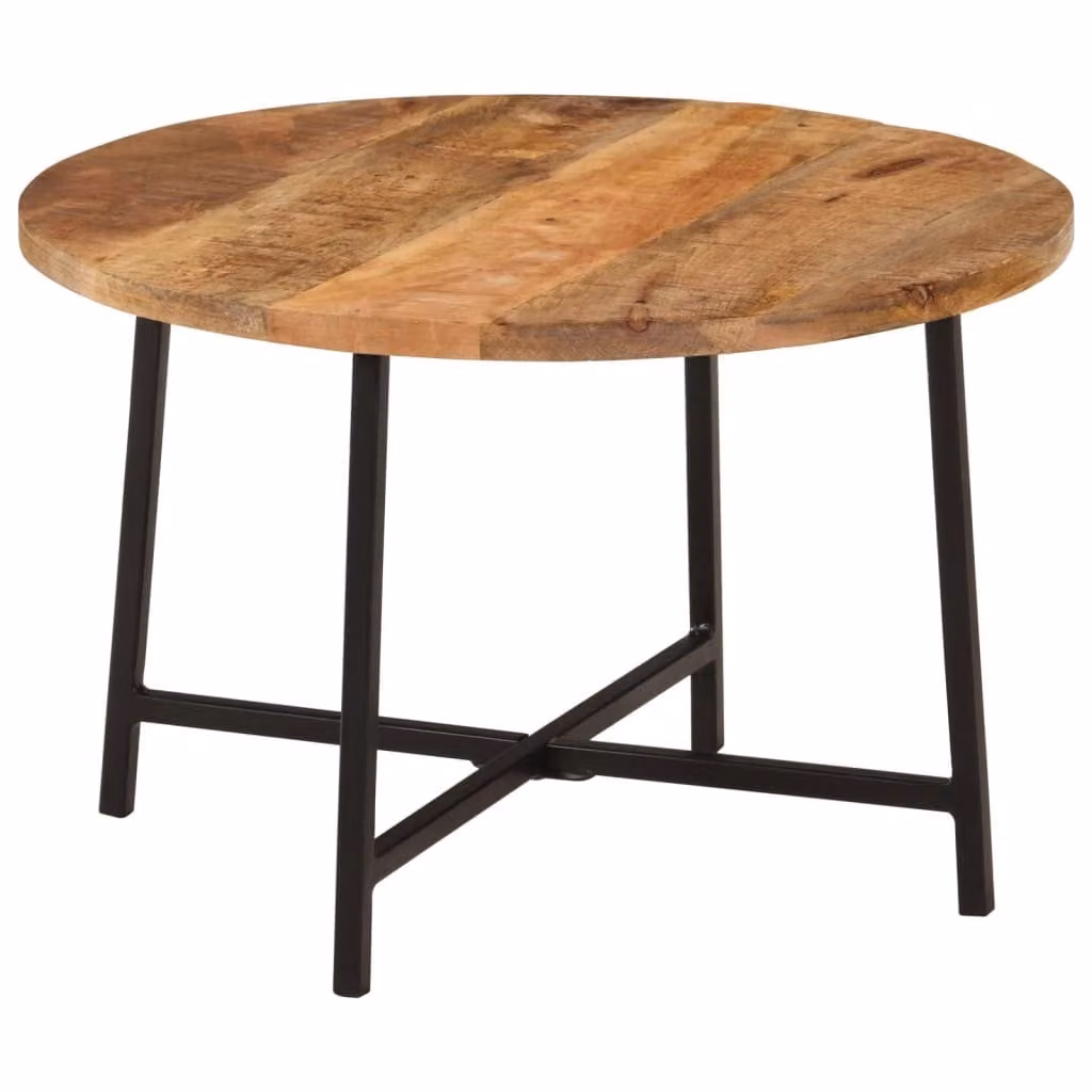 Maison Exclusive - Tavolino da caffè 54x54x35 cm, in legno massello di mango e ferro