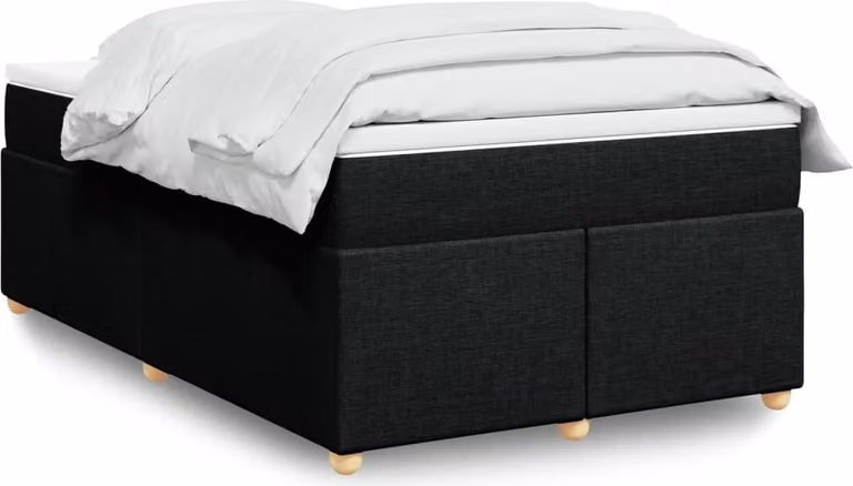 Maison Exclusive - Giroletto a Molle con Materasso Nero 120x200 cm in Tessuto