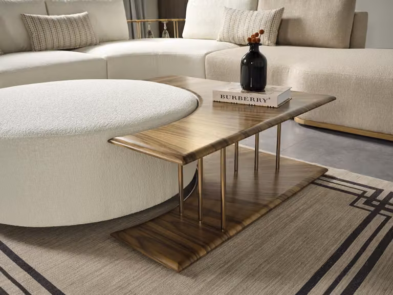 Couchtisch Möbel Luxus Holz Modern Wohnzimmer Design braun
