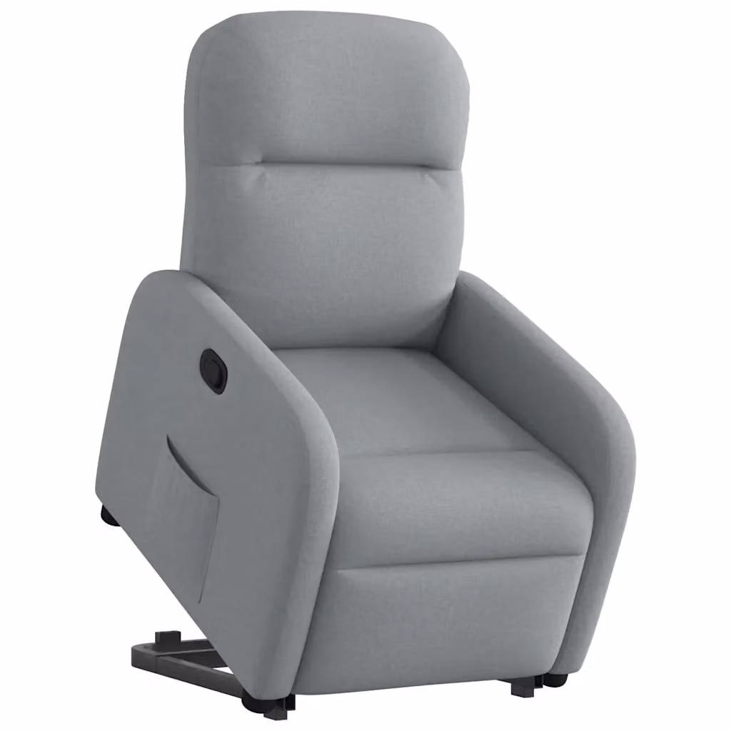 Poltrona Alzapersona Reclinabile vidaXL Grigio con Assistenza Elettrica e Braccioli per Senior – 2