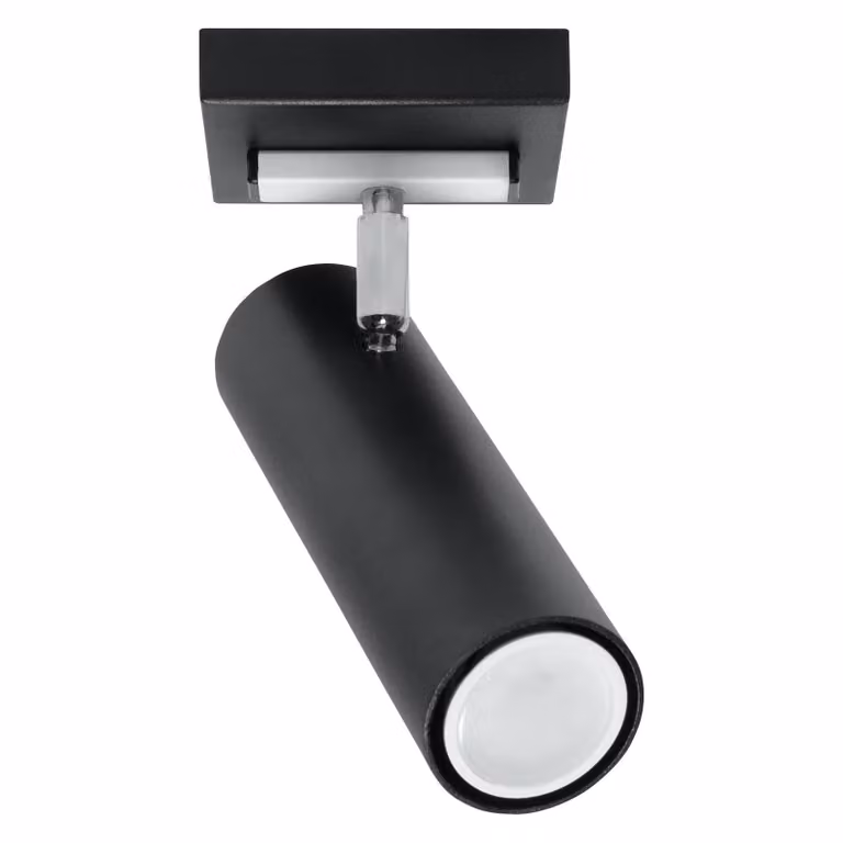 Lampada da soffitto DIREZIONE 1 nero 1xGU10 10W acciaio 20x8x8cm Sollux Lighting