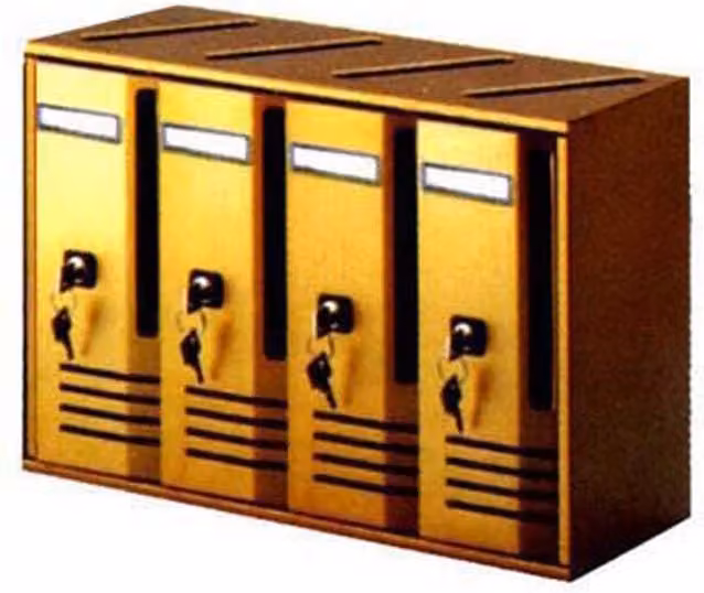 Alubox Cubo Casellario Postale Multiunita da 5 Posti in Alluminio Anodizzato colore Marrone L: 52 cm, H: 30 cm, P: 17,5 cm – 1