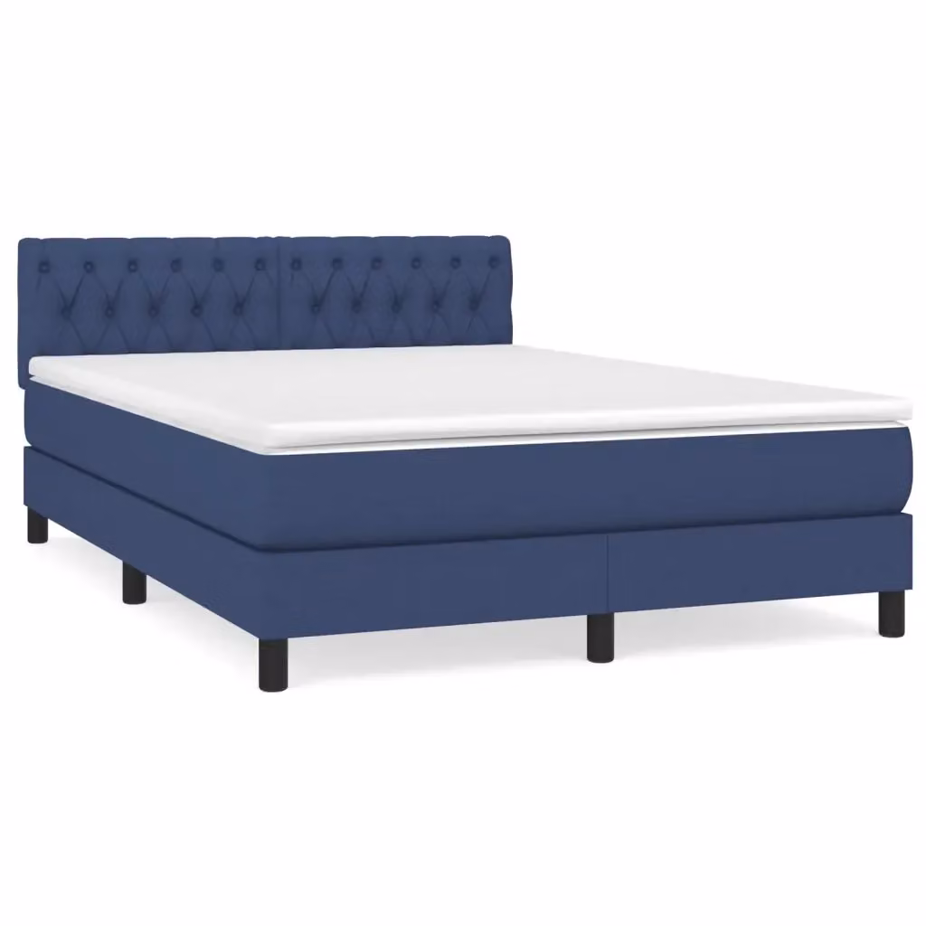 Letto Ibrido con Giroletto a Molle e Materasso vidaXL, Colore Blu e Bianco, L/P: 140 x 200 cm – 2