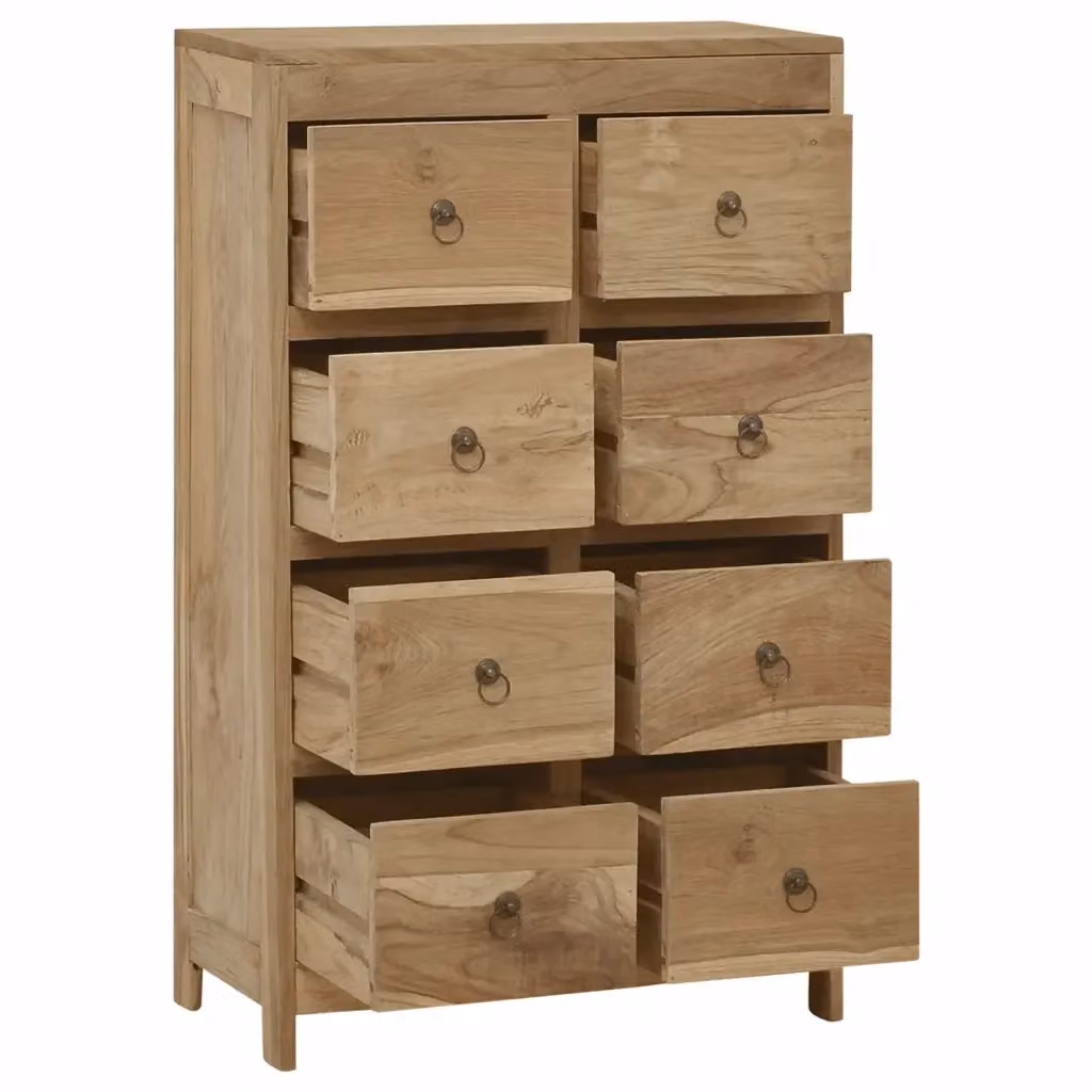 Cassettiera in legno massello di teak marrone vidaXL L/P/H: 55 x 30 x 90 cm – 2