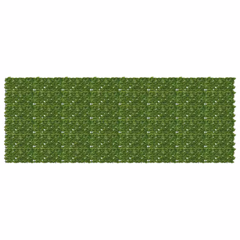 vidaXL Schermo per balcone con siepe artificiale a foglie, Verde e Giallo, L: 400 cm x H: 150 cm
