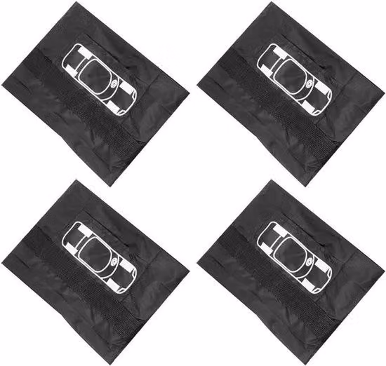 Set di copricerchi neri per roulotte, protezione UV, impermeabili
