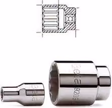 Chiave a bussola Beta 1/2" con bocca poligonale da 8 mm in colore argento