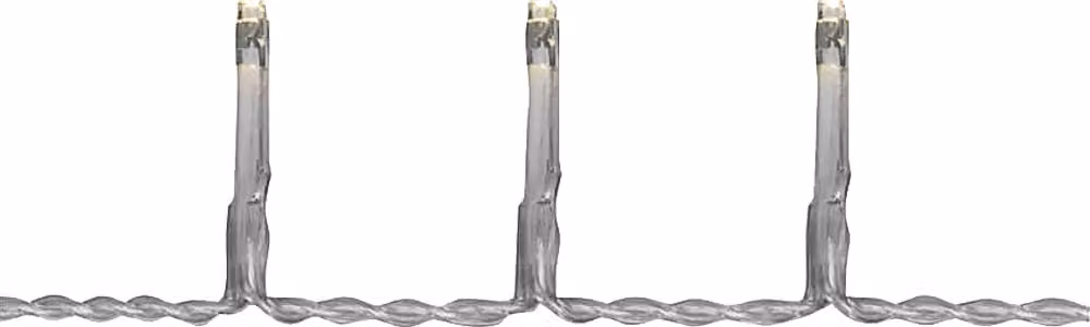 LED mini catena luminosa bianco caldo cavo trasparente batteria 1 pz 100x3 cm