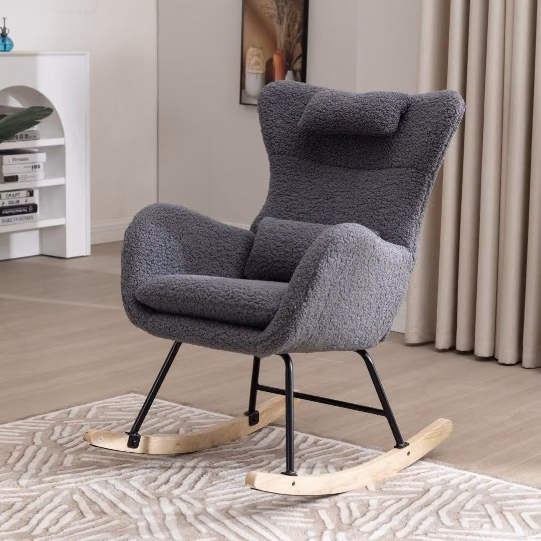 Sedia a dondolo - Poltrona - Sedia da pranzo - Poltrona relax - Design ergonomico - Seduta in memory foam