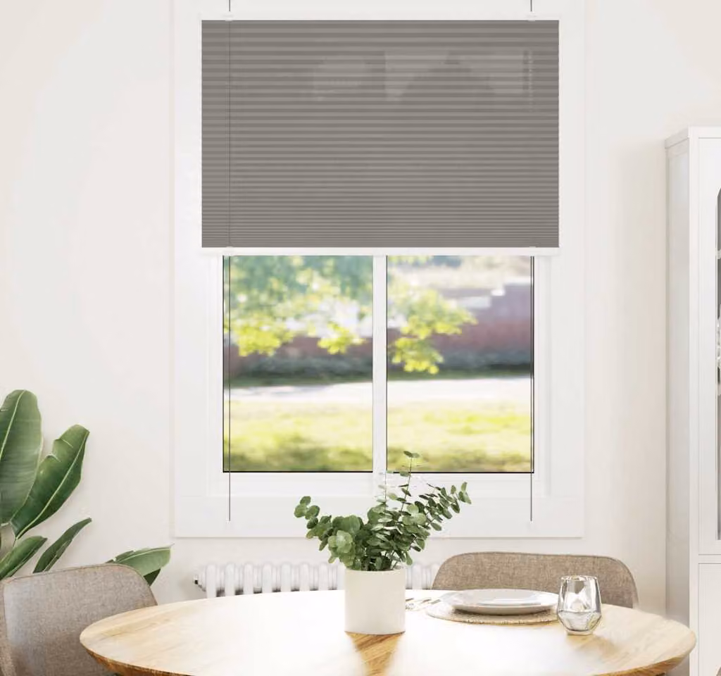 Tenda Plissettata Antracite 90x150 cm Larghezza Tessuto 89,4 cm