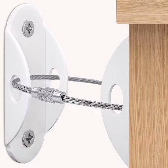 Nastri di sicurezza per camerette per bambini - Set da 8 pezzi - Antica caduta - 20x11x2 cm - Bianco