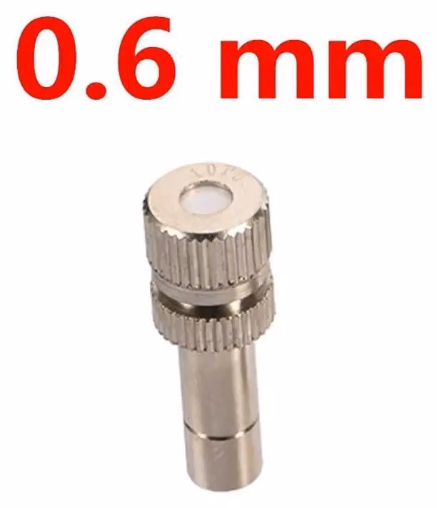 Ugelli antinebbia, design con sistema di connessione rapida, robusta struttura in ottone, 0,6 mm