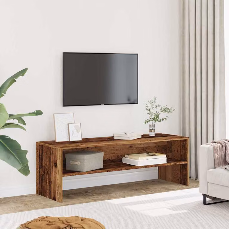 vidaXL Mobile Porta TV in Legno Vecchio Marrone, L/P/H: 120 x 40 x 40 cm