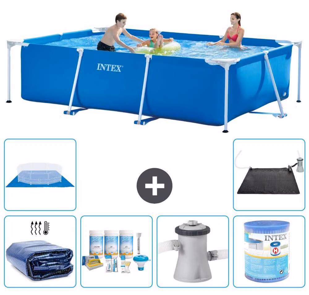 Piscina fuori terra rettangolare - 300x200x75 cm - 7 pezzi - Modello S40202