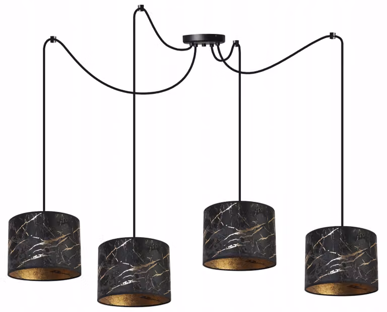 Lampada a sospensione Spider Gold – Lampada a sospensione moderna con paralume Lampada da soffitto di design