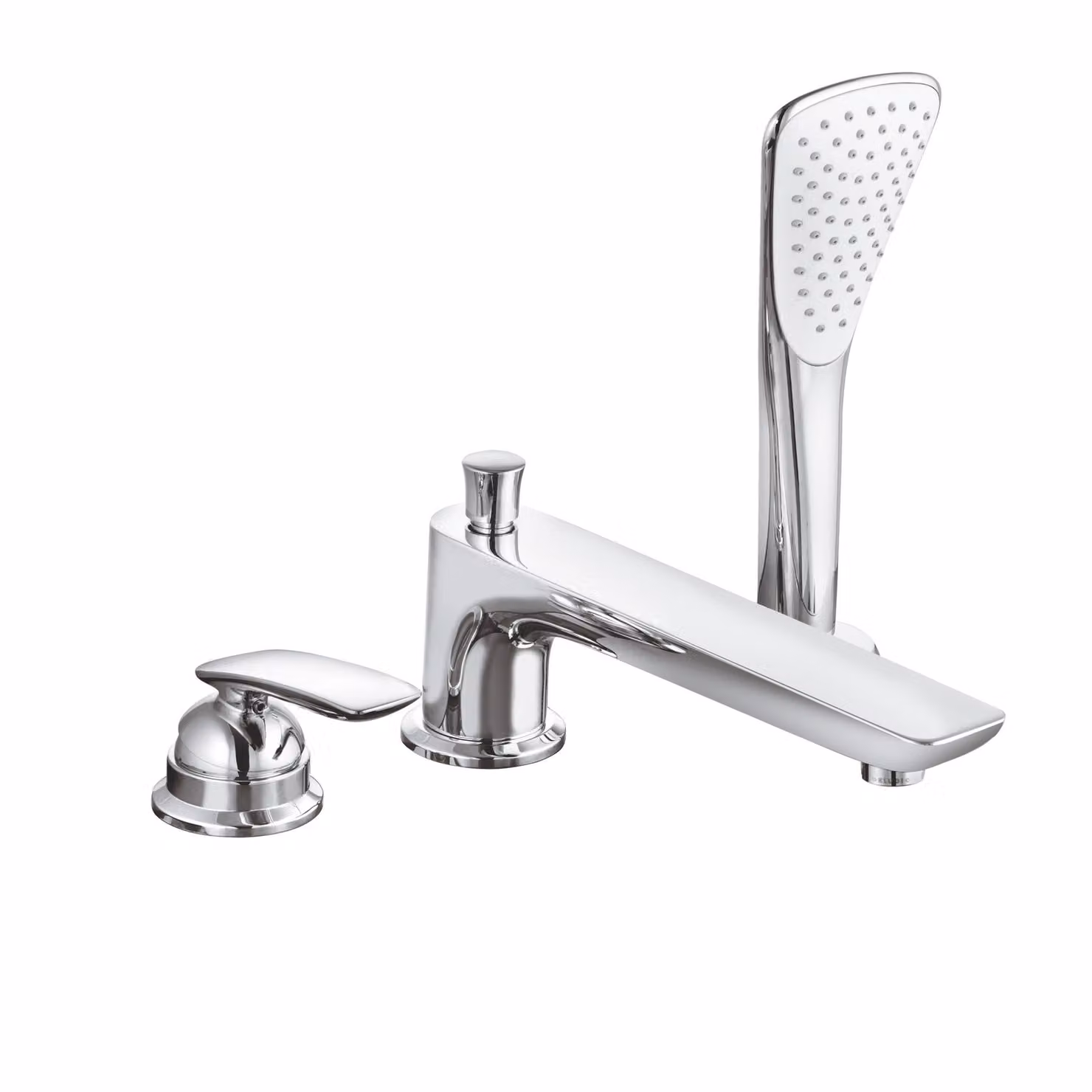 KLUDI BALANCE Mitigeur monocommandé pour bain et douche, montage au sol, montage sur bord de carrelage à trois trous, chrome, 524470575, 524470575