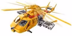 Set di Costruzione Elicottero Soccorso Laboratorio di Meccanica Clementoni, 220 Pezzi, Giallo
