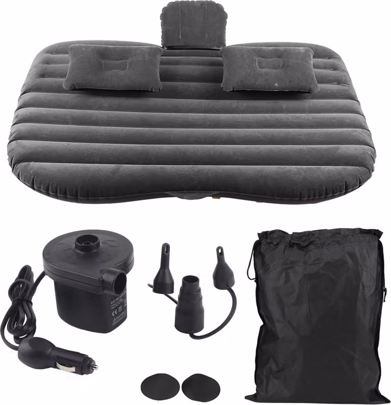 Letto gonfiabile auto sedile posteriore materasso letto d'aria per dormire viaggio campeggio nero