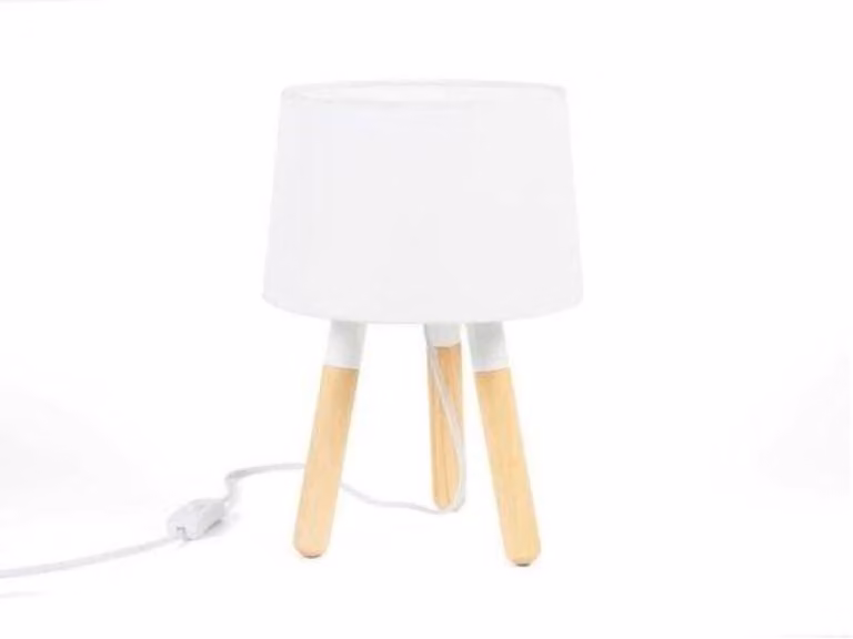 Lampada da tavolo a treppiede in legno - Lumineo
