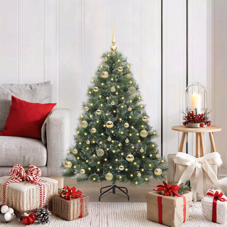 Maison Exclusive - Albero di Natale artificiale con 150 LED, verde, 120 cm, in PE e PVC
